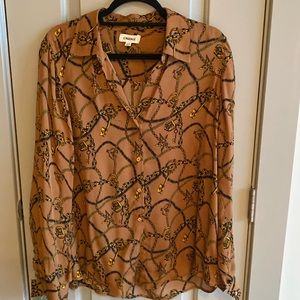 Classic print silk blouse